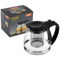 Чайник заварочный 750мл, стекло/нерж.сталь, пластик.ручка, чёрный, DECOTTO-750 910132 Mallony