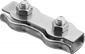 Зажим троса ЗУБР двойной, оцинкованный, 3мм, ТФ5, 75 шт