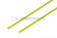 REXANT термоусадка трубка ТУТ 4/2 мм 1м желто-зеленая, цена за шт (50!), 20-4007