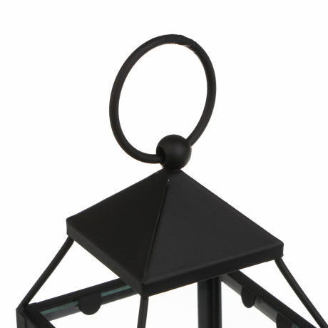 Подсвечник в виде фонарика, 8x8x18 см, металл, стекло