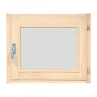 Форточка в парную стеклопакет 50х60см компл ручка/затвор/петли липа 3726 Банные штучки