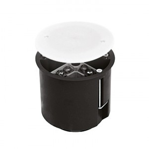 Коробка универсальная КМП-020-029 углубленная с металлическими лапками, клеммником и крышкой (68х73)