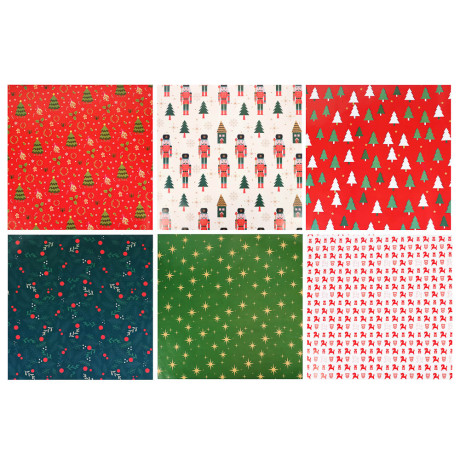 Бумага тм СНОУ БУМ подарочная, 70x100 см, 70 г односторонняя, 6 диз., арт.3