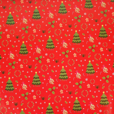 Бумага тм СНОУ БУМ подарочная, 70x100 см, 70 г односторонняя, 6 диз., арт.3