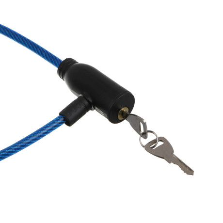 Замок велосипедный тм BY SPORT, противоугонный, тросовый, 600х7мм, металл, ПВХ, 3 цвета