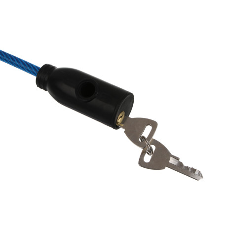 Замок велосипедный тм BY SPORT, противоугонный, тросовый, 600х7мм, металл, ПВХ, 3 цвета