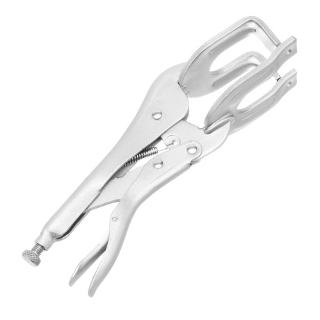 Зажим ручной, двойной, точечная фиксация, 225 мм Сибртех