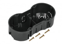 IEK коробка уст. 141х70х45мм СУ 2 мест. для твердых стен с саморезами КМ40007 UKT20-141-070-045