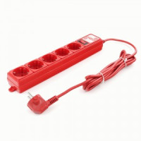 Power Cube (КУБ) Классика сет. удл.-фильтр ПВС 5роз. 3м КРАСНЫЙ 10А/2.2кВт SPG-MXTR-14