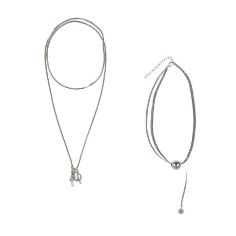 Цепочка на шею, 44-83 см, медь, железо, 2 дизайна, БЖ25-39