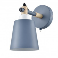 LUMION 8098/1W MODERNI LN25 синий/синий мет., дерево/мет. Бра Е27 60W 220V ROSALINA