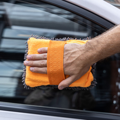 ЕРМАК Губка для мытья автомобиля с ворсом, 24x11,5x5,5 см