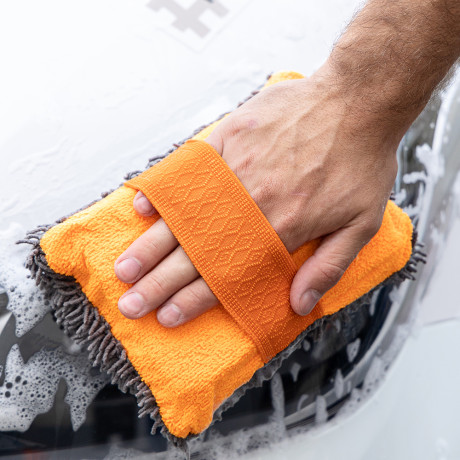 ЕРМАК Губка для мытья автомобиля с ворсом, 24x11,5x5,5 см