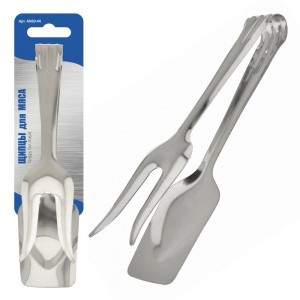 Щипцы д/мяса, 21см (кратность 6шт!!!), хром.сталь AN50-44 Мультидом