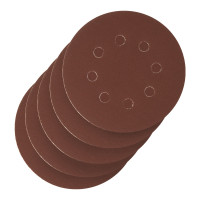 Круг абразивный на ворсовой подложке под &quot;липучку&quot;, перфорированный, P 240, 125 мм, 5 шт Сибртех