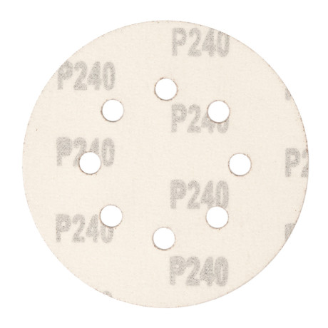 Круг абразивный на ворсовой подложке под "липучку", перфорированный, P 240, 125 мм, 5 шт Сибртех