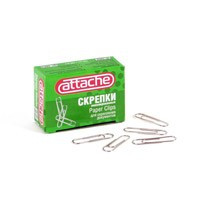 Скрепки Attache треугольные 25 мм, никелированные 100 шт.в карт.уп. 48915