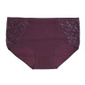 GALANTE Трусы женские макси с декором, р.56, 95%хлопок, 5%спандекс, сливовый, НБ25-14