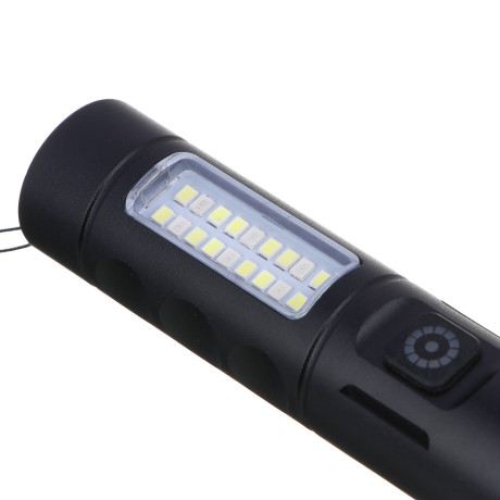 ЕРМАК Фонарь рабочий, 6 режимов, 1200мАч, зарядка Type-C, красный свет, 118х28 мм