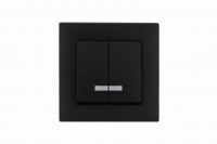 MAKEL Karea Rizz выкл. СУ 2 кл. (инд.) ЧЕРНЫЙ STAR 88054023