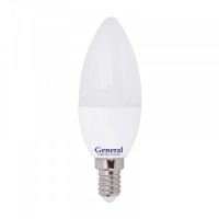 General свеча E14 8W(660Lm) 6500K 6K 35x105 пластик/алюмин. 638400