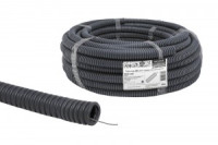 TDM РЭМЗ труба гофр. ПВХ d16 с зондом 100м темно-серая легкая (цена за 1м) Народн (100) SQ0401-0301