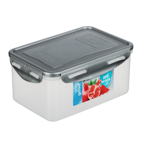Контейнер герметичный для СВЧ с защелками, 1,5л, 205х135х90мм, пластик