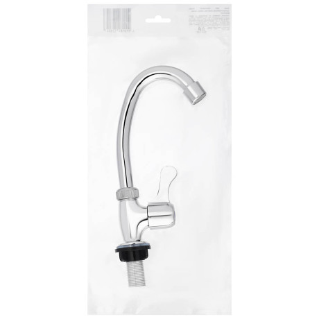 Кран для холодной воды, однорычажный, пластик, гайка, хром, MОНО-01