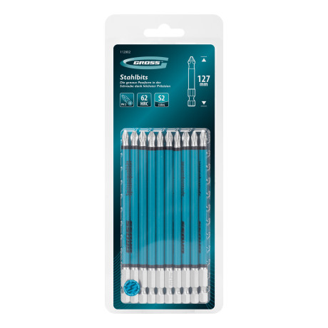 Бита PH2х127мм, сталь S2, кругл., 10шт. Gross