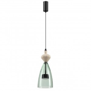 ODEON LIGHT 5046/12LC L-VISION ODL24 298 чер./зелен/стекл/керам Подвес LED 12W 4000К 1400lm PALLETA