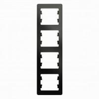 Systeme Electric GLOSSA рамка СУ 4 мест. антрацит (вертик.) GSL000708 (5!)