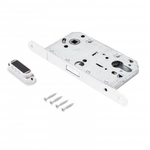 АЛЛЮР АРТ Замок врезной магнитный ML 85-50 W белый ХЕДЕР без ц/м (30)