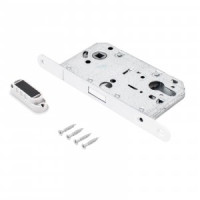 АЛЛЮР АРТ Замок врезной магнитный ML 85-50 W белый ХЕДЕР без ц/м (30)