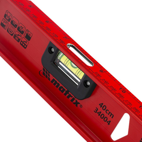 Уровень алюминиевый "Рельс", 400 мм, 3 глазка, усиленный Matrix