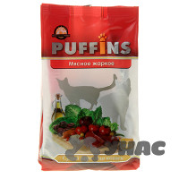 Пуффинс Корм сухой для кошек 400г Мясное жаркое x18