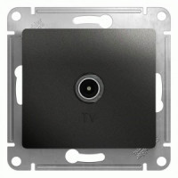 Systeme Electric GLOSSA мех. роз. TV-FM СУ 1 мест. антрацит (пл.осн., RG6, 2,1А) GSL000793 (5!)