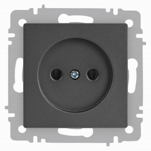 ЭРА Intro Accent мех. роз. СУ 1 мест. 16А 250В, графит 6-201-07