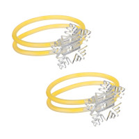 СНОУ БУМ Набор неоновых браслетов со снежинками 2 шт, 4 палочки по 20 см, пластик