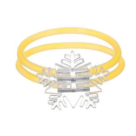 СНОУ БУМ Набор неоновых браслетов со снежинками 2 шт, 4 палочки по 20 см, пластик