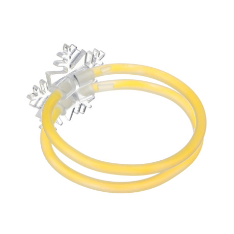 СНОУ БУМ Набор неоновых браслетов со снежинками 2 шт, 4 палочки по 20 см, пластик