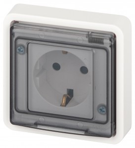 ЭРА Эксперт роз. СУ 1 мест. земля, IP55, 16A,250В, белый 11-2521-01 63259