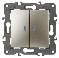 ЭРА 14 Elegance мех. выкл. СУ 2 кл. (инд.) 10А,250В, шампань 14-1105-04 3509