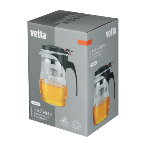 Чайник заварочный с кнопкой тм VETTA 750 мл, стекло
