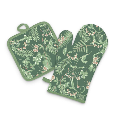 PROVANCE Мосс Прихватка-варежка 17х27 см цветы, 100% полиэстер, 3 дизайна