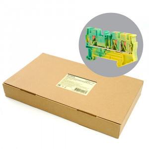 Stekker зажим самозажимной 3-х проводный проходной ЗНИ 4мм2 LD573-1-40 (JXB PT 4 TW) желт.зел. 49260