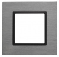 ЭРА 14 Elegance рамка СУ 1 мест.металл, титан+антр 14-5201-42 5800