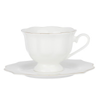 Набор чайный 2 пр., 175мл, MILLIMI, Лаура с золотой отводкой, фарфор