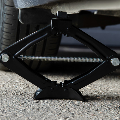 ЕРМАК Домкрат механический ромбический 1,0т, высота подъема 100-350мм, резиновая площадка