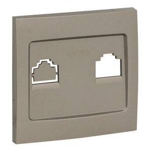 EKF Валенсия лиц. панель роз. Phone 1-местная кашемир Al/Cu (корпус PC) EST01-L-034-40