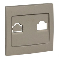 EKF Валенсия лиц. панель роз. Phone 1-местная кашемир Al/Cu (корпус PC) EST01-L-034-40